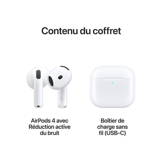 Căști Apple AirPods 4 cu funcție de anulare activă a zgomotului (ANC)