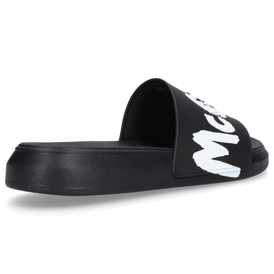 Alexander McQueen - Badeschuhe SLIDER Gummi - schwarz