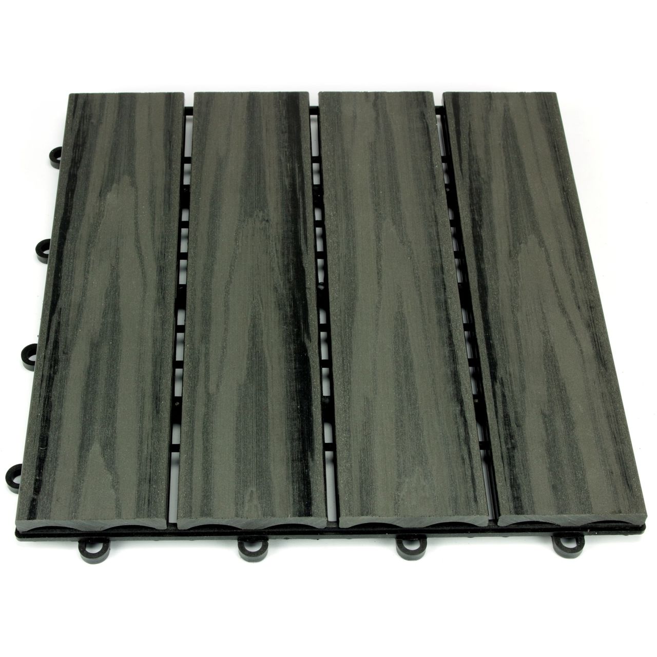 TOP MULTI WPC Fliesen 30 x 30cm anthrazit profiliert 1 m²