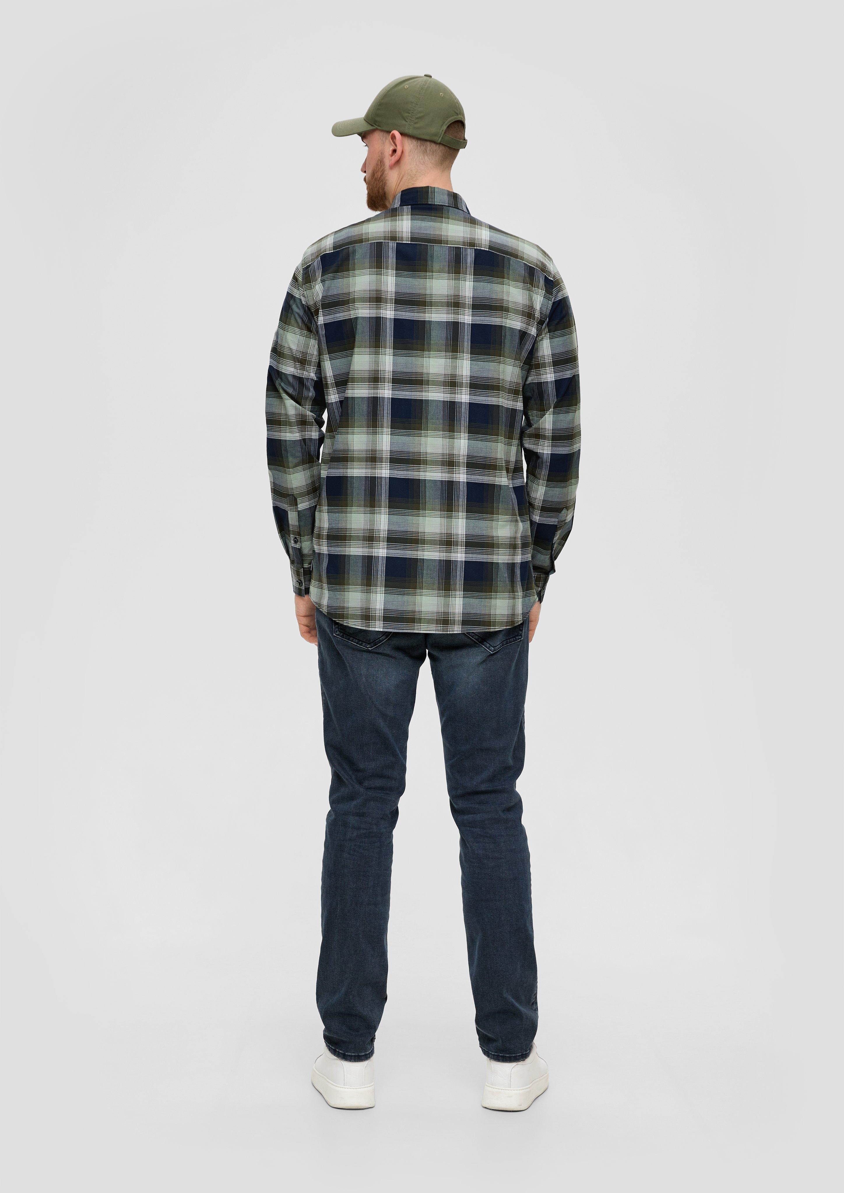 Regular: Karohemd aus Baumwollstretch  2143310-79N1