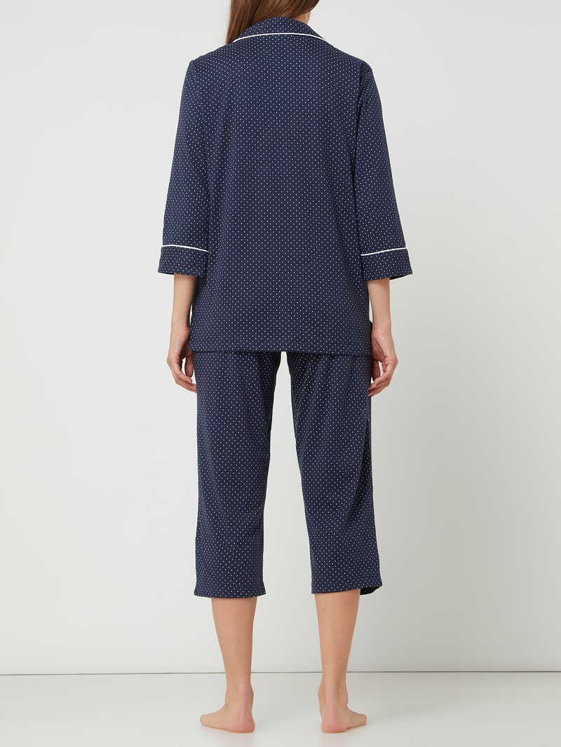Pyjama mit Streifenmuster in dunkelblau