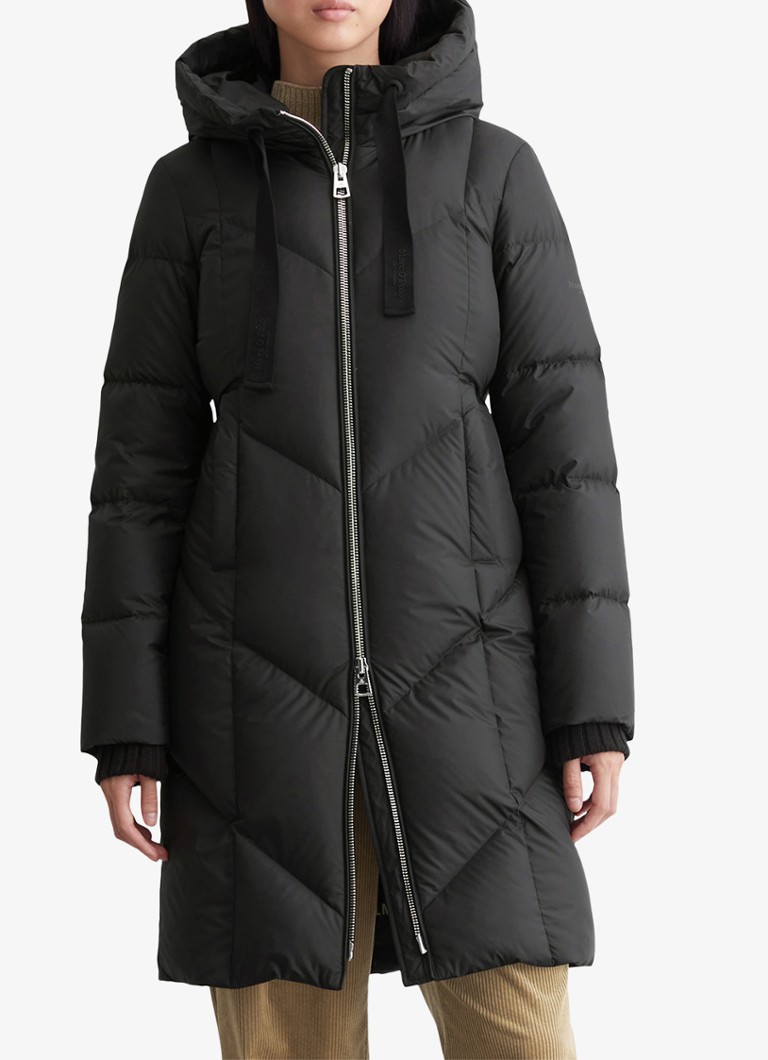 Parka Marc O'Polo cu izolație termică, cu spate și glugă de culoarea prunei.