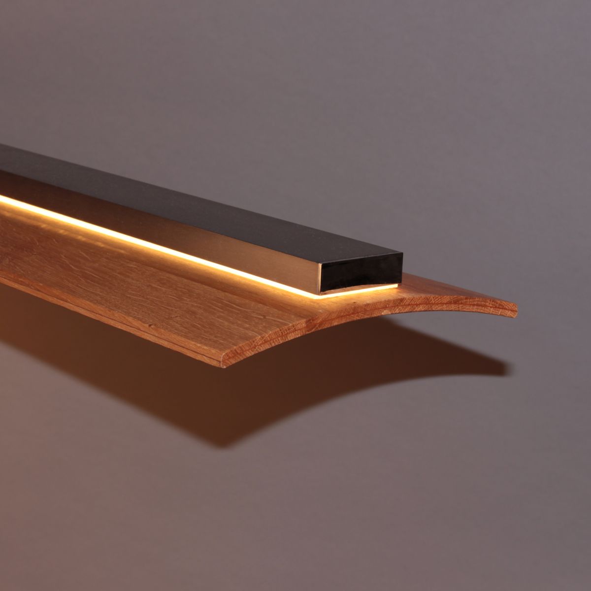 Fischer & Honsel LED Pendellampe Shine-Wood Nickelfarben