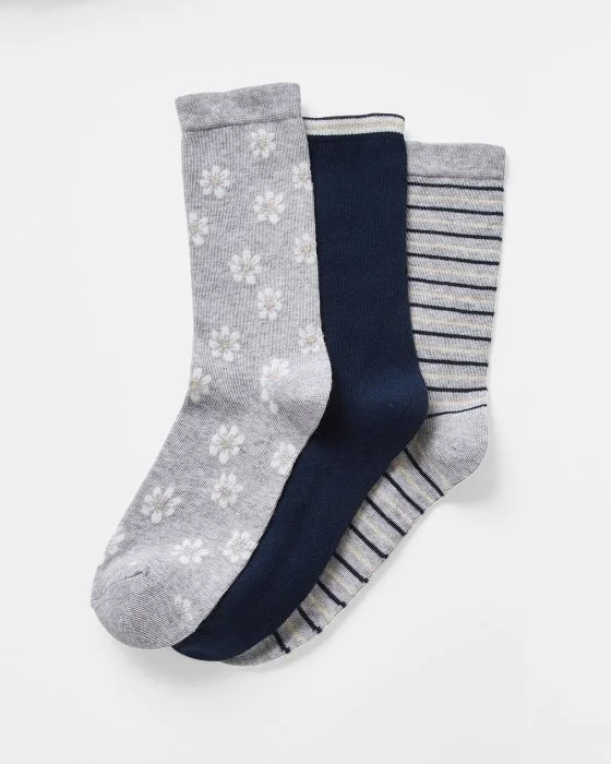 Lot de 3 chaussettes fantaisie