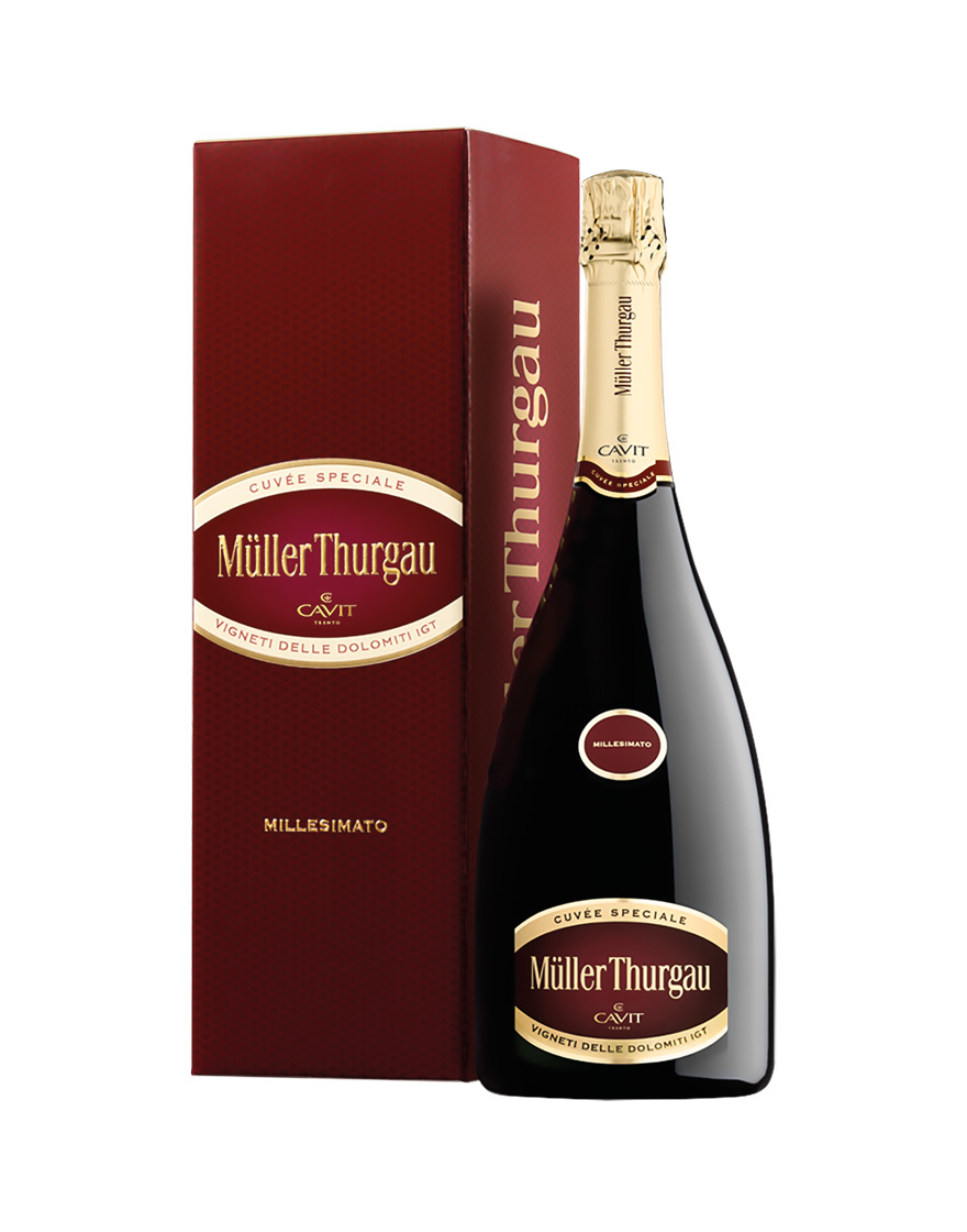 Vigneti delle Dolomiti Brut IGT Müller Thurgau Cuvée Speciale 2022 Cavit Magnum 1,5 ℓ, En Étui