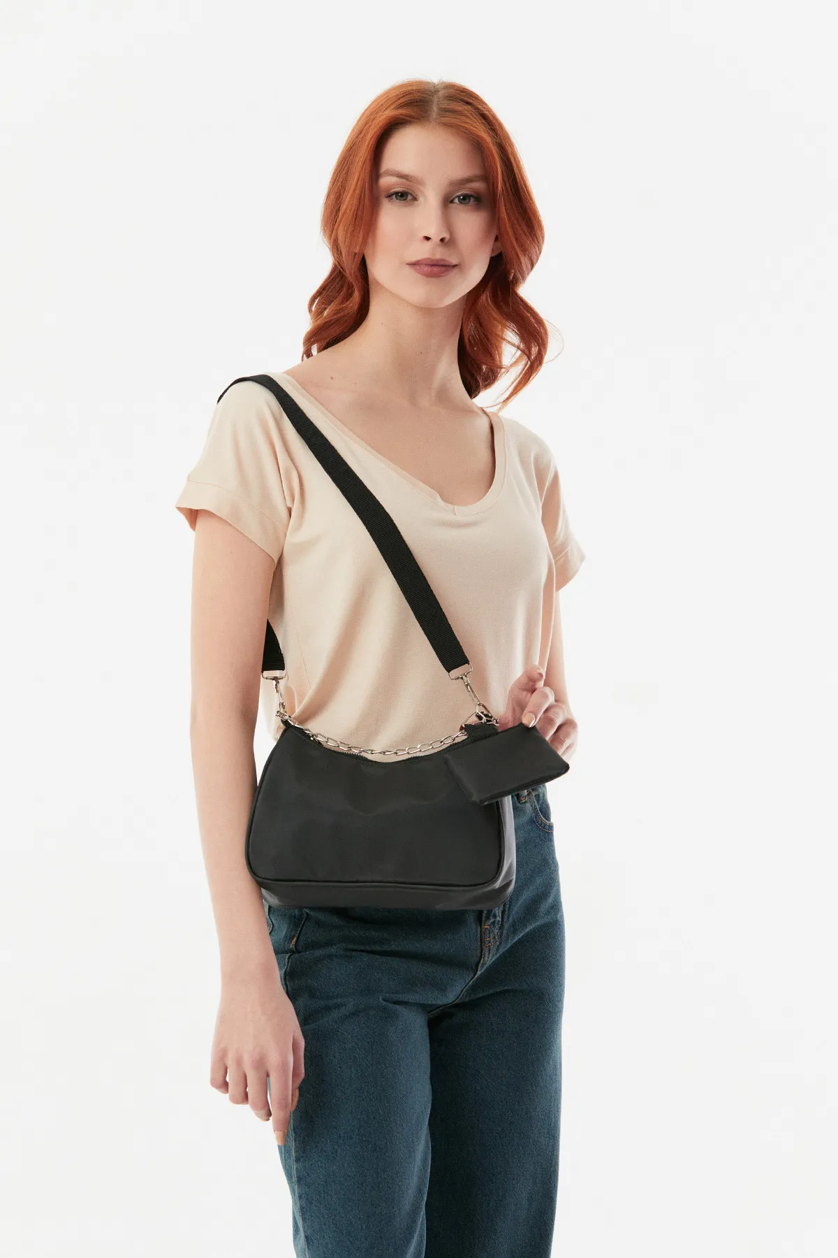 Fulla Moda  Baguette-Tasche mit Reißverschluss