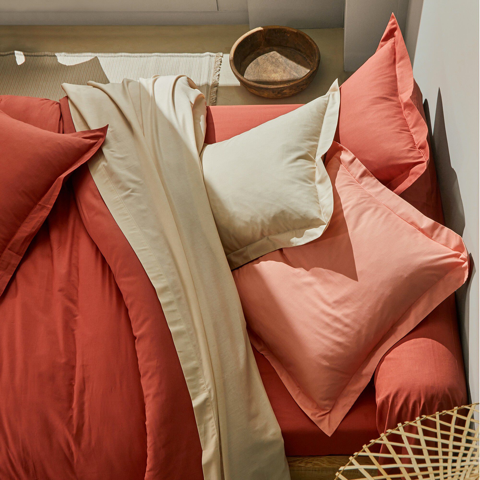 Linge de lit uni coton