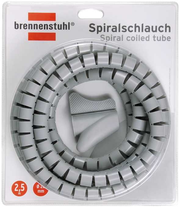 Brennenstuhl 1164360 spiralinė žarna L = 2,5 m, Ø = 20 mm, pilka