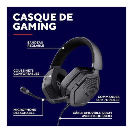 Căști de gaming cu fir TRUST GXT 492 CARUS – multiplatformă