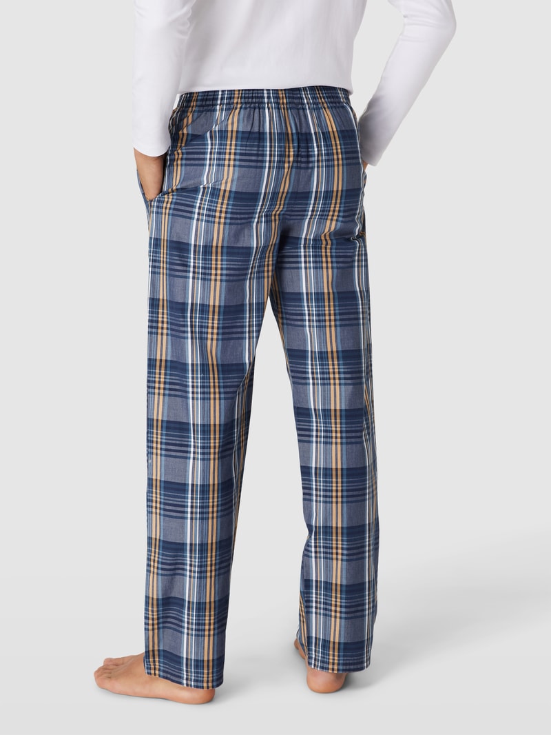 Pyjama-Hose mit Karomuster in jeans