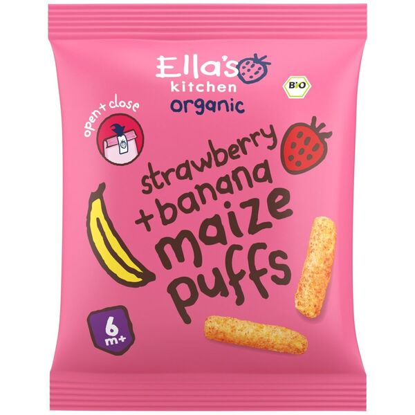 Ella's Kitchen 6M Epres-banános kukorica puffancs 20g