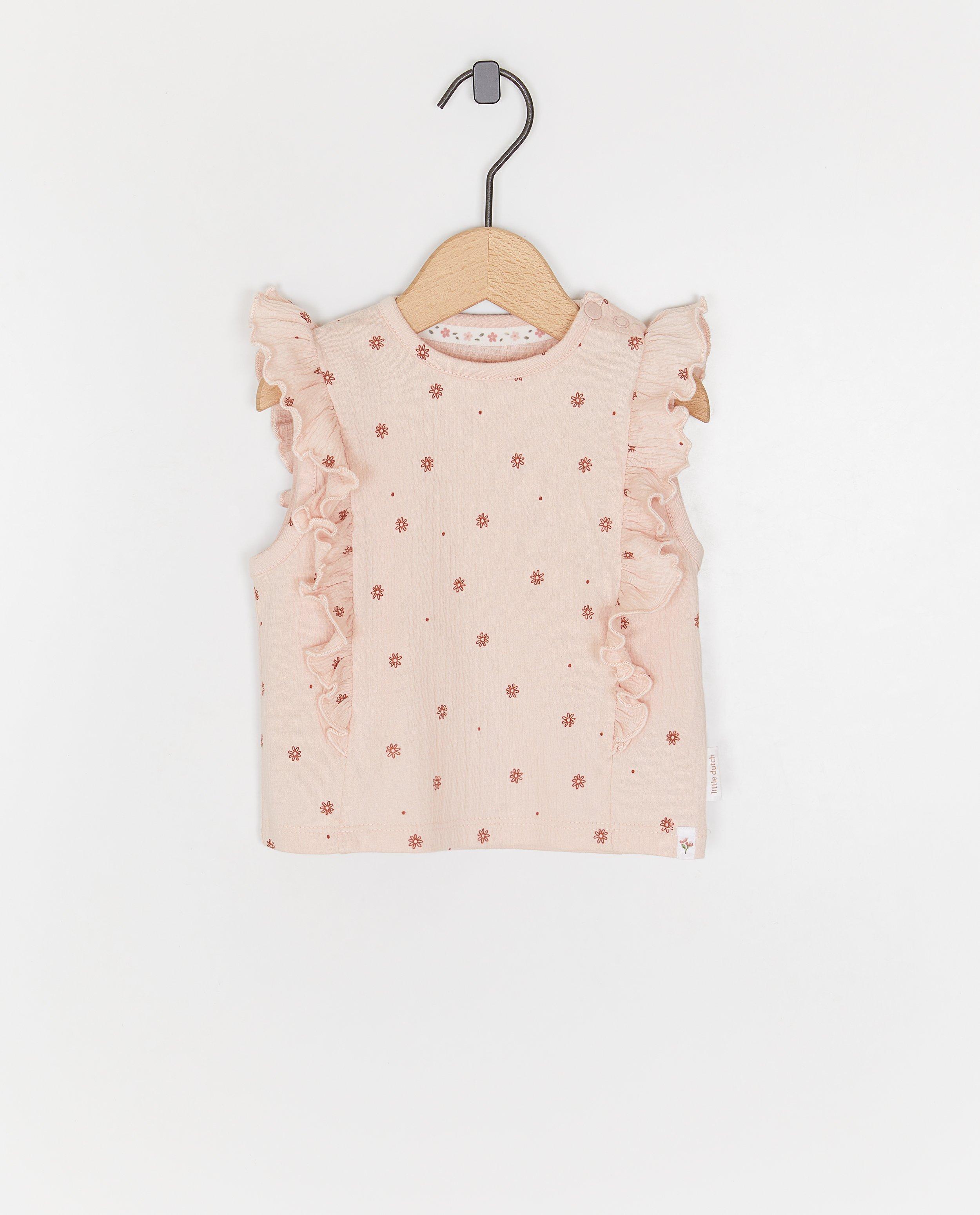 Top Little Dutch cu roz texturat