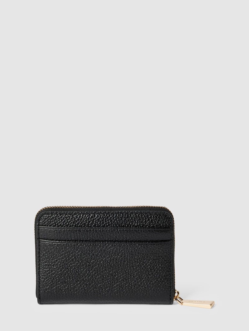 Portemonnaie mit Label-Applikation Modell 'JET SET CHARM' in schwarz