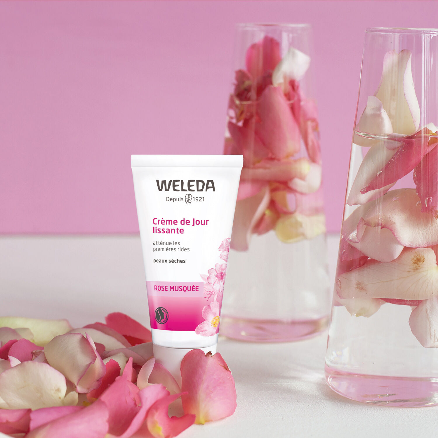 Weleda Rose Musquée Crème de Jour Lissante- Peaux Sèches - Atténue les Premières Rides - 30 ml