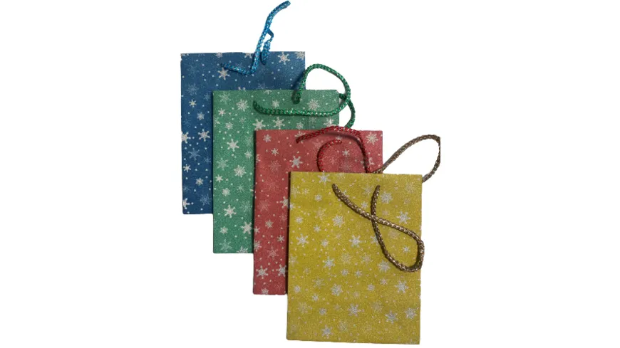 Geschenktüte gross - Ministern Glitter - 23x18x10cm sortiert