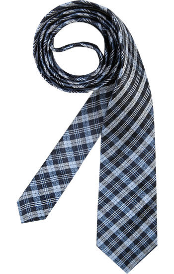 CERRUTI 1881, Krawatte, Seide, dunkelblau-silber kariert