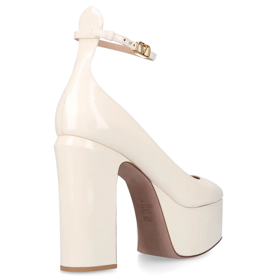 Valentino Garavani - Plateaupumps TAN-GO Lackleder - weiß