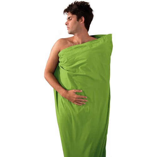 SCHLAFSACK PREMIUM COTTON TRAVEL LINER - LONG (RECTANGULAR) GREEN