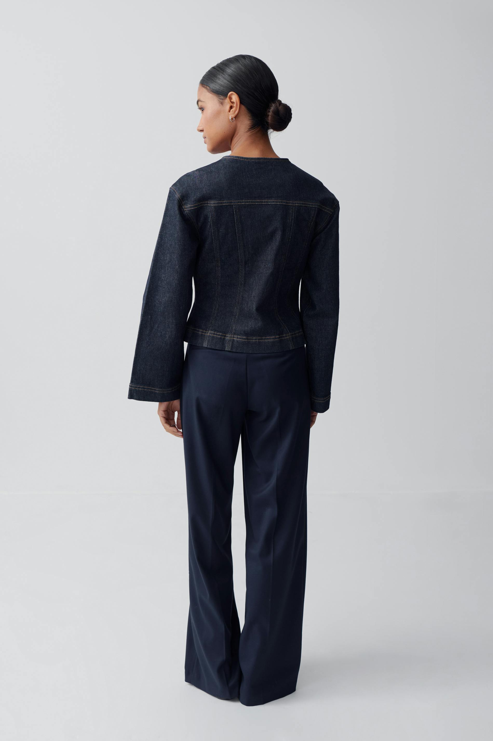Wide leg suit trousers