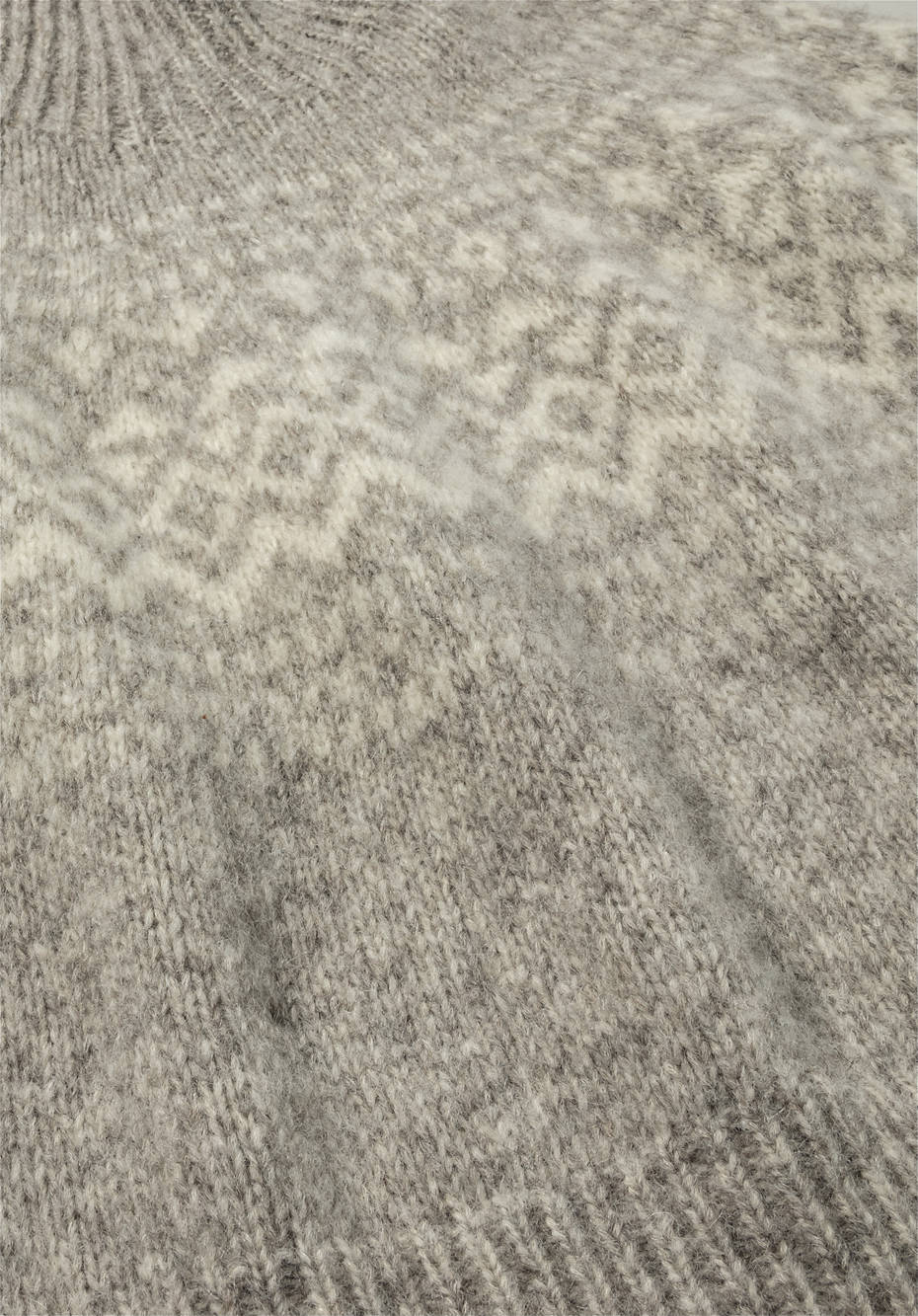 Jacquard-Pullover aus Alpaka mit Baumwolle