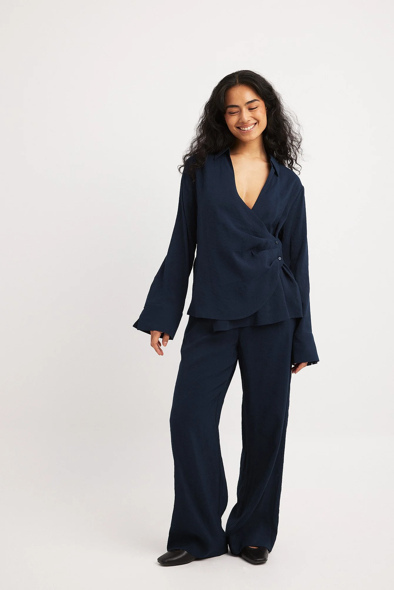 Hose mit halbhoher Taille und elastischem Bund