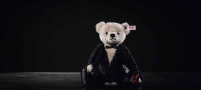 James Bond Dr. No Teddybär mit Musikwerk, 30 cm, schwarz