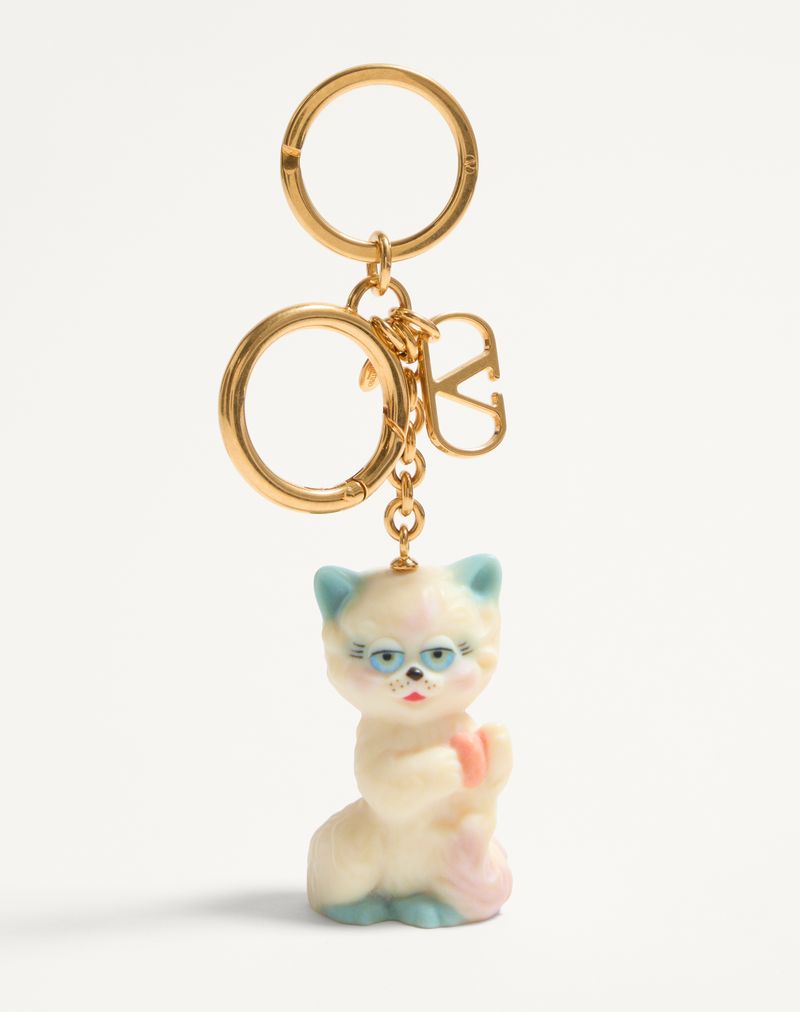 Valentino Garavani Le Chat De La Maison Chaveiro de nylon com pingente de bolsa
