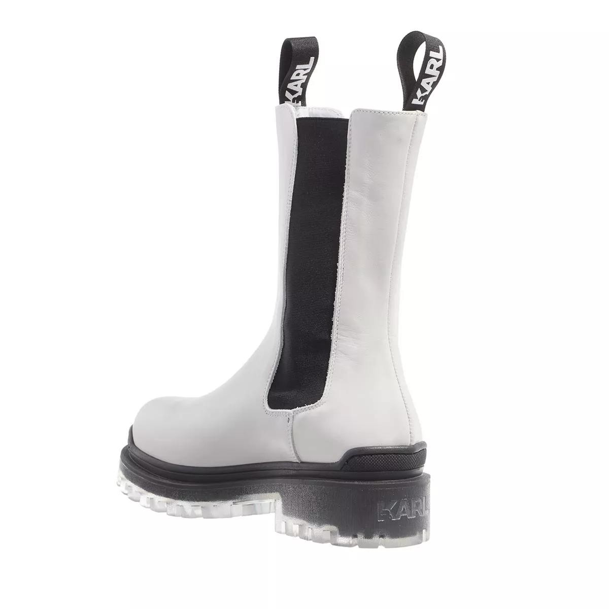 LAGERFELD Chelsea Boot weiss Biker II Long Gore