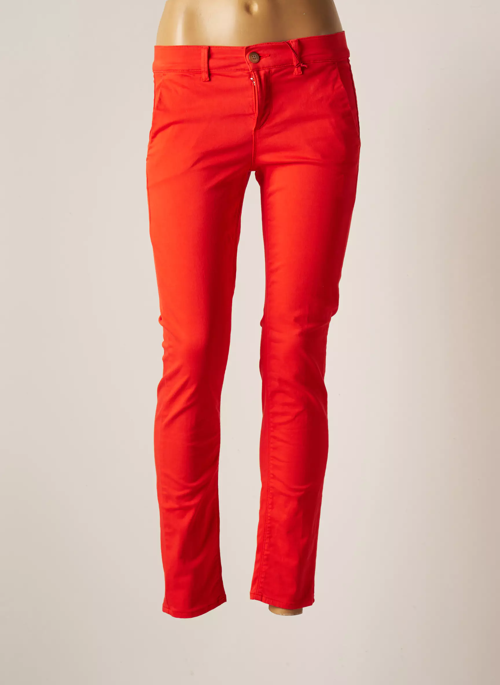 Hoppy Pantalons Chino Femme couleur orange
