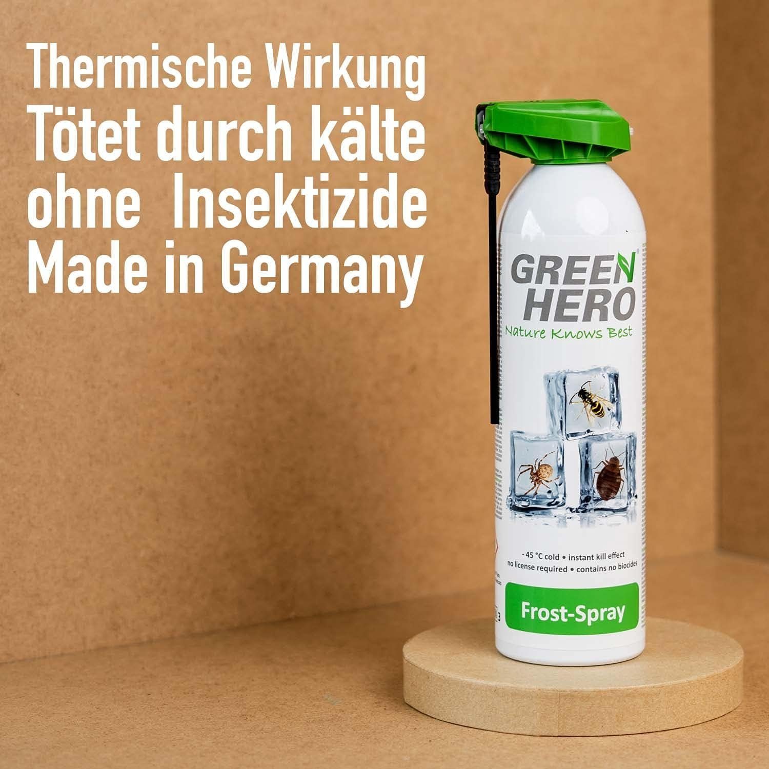 GreenHero Insektenspray Frost Spray gegen Schädlinge & Ungeziefer, 500 ml