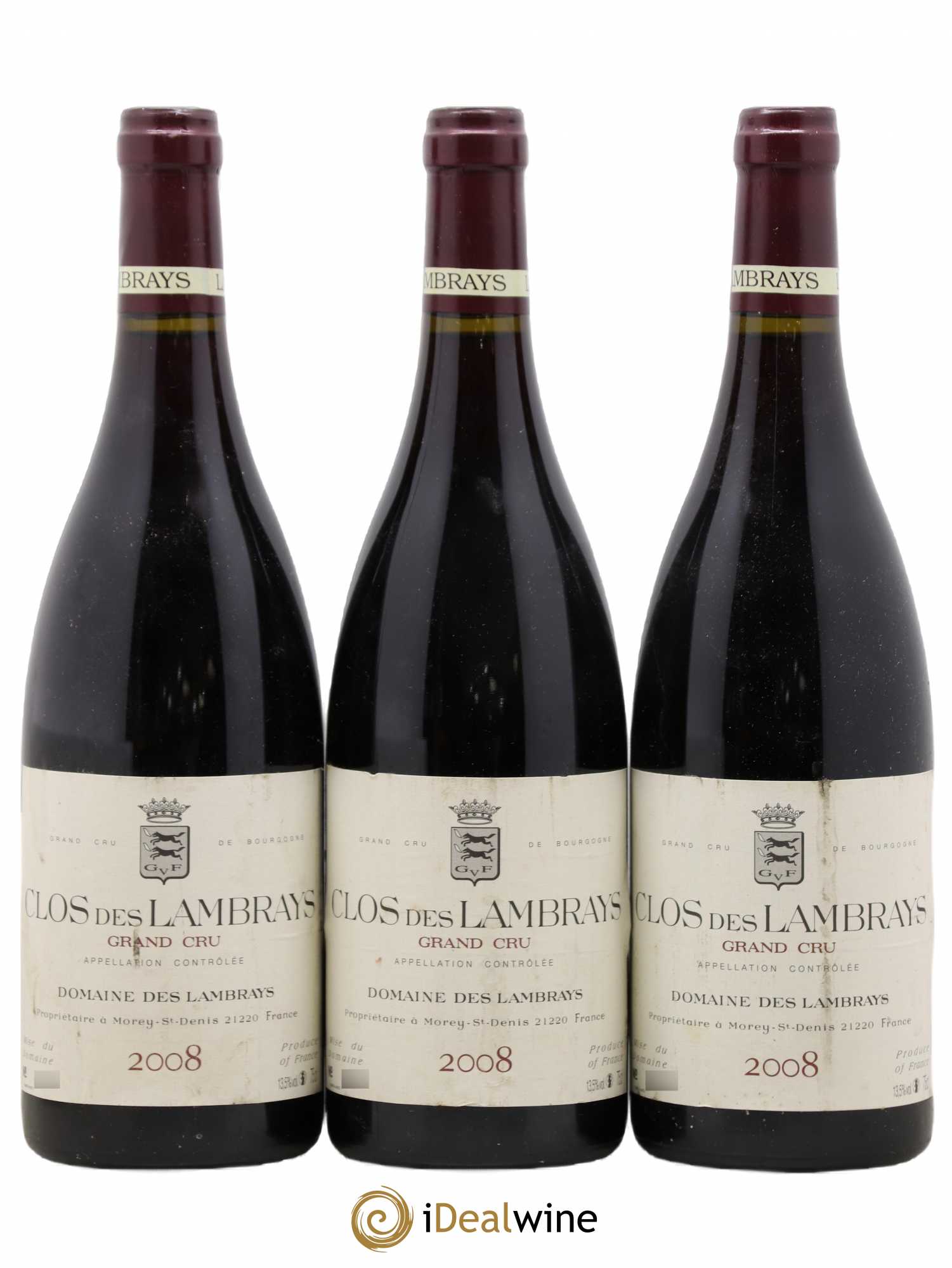 Clos des Lambrays Grand Cru Domaine des Lambrays  2008 - Lot de 3 Bouteilles