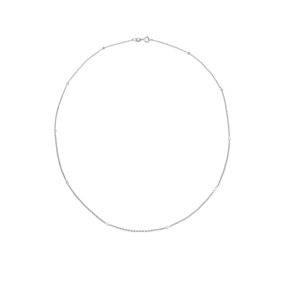 Elli Elli Collier Basic Erbskette Coin Plättchen 925 Silber Bijoux