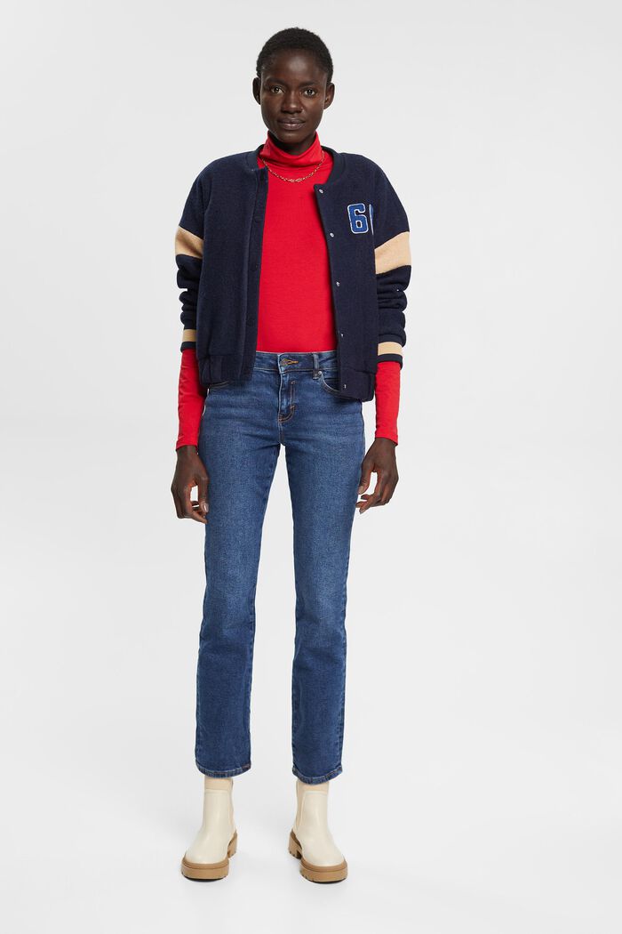 High-Rise-Jeans mit geradem Bein