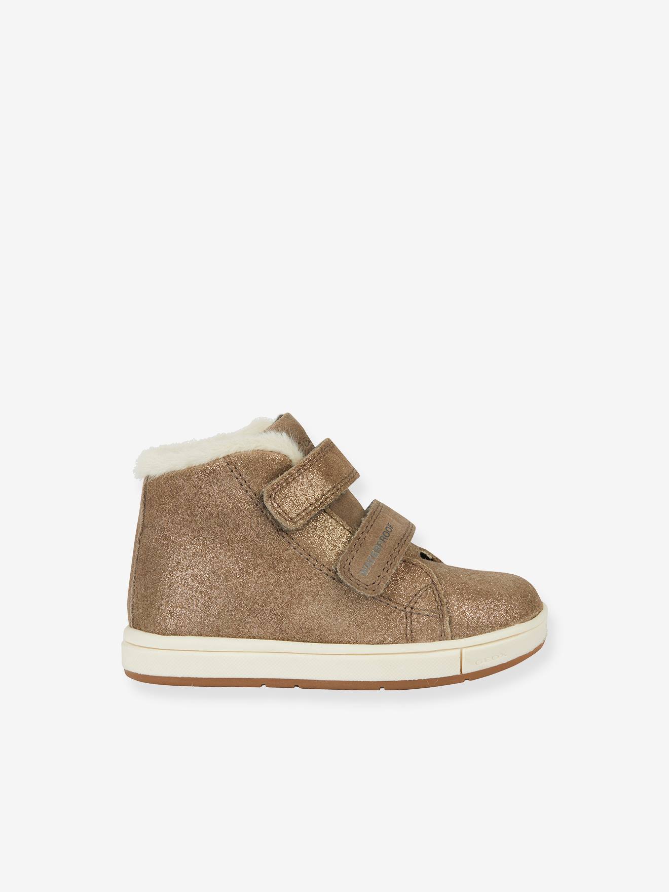 Geox Warme Baby High-Sneakers B Trottola Girl WPF GEOX - grau glanzeffekt