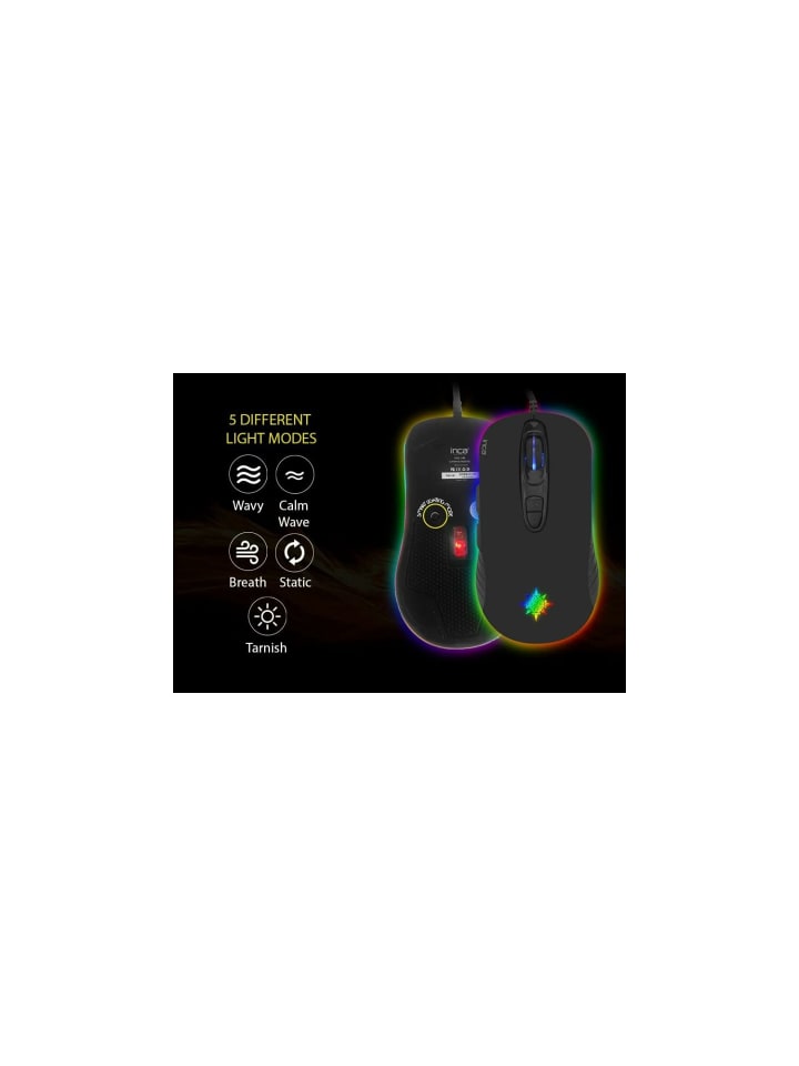 Inca Inca PHALDOR RGB Makro Tastem Professional Gaming Maus schwarz in schwarz günstig kaufen onesize
