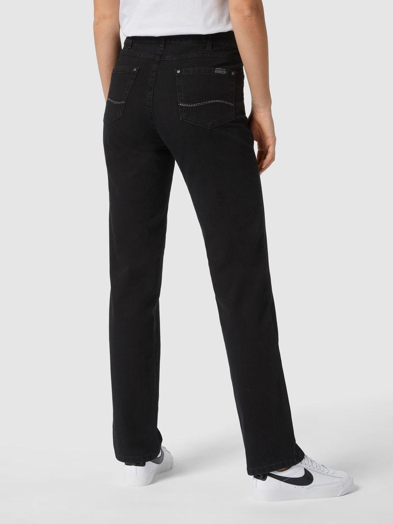 Comfort Fit Jeans mit Stretch-Anteil Modell 'Greta' in schwarz