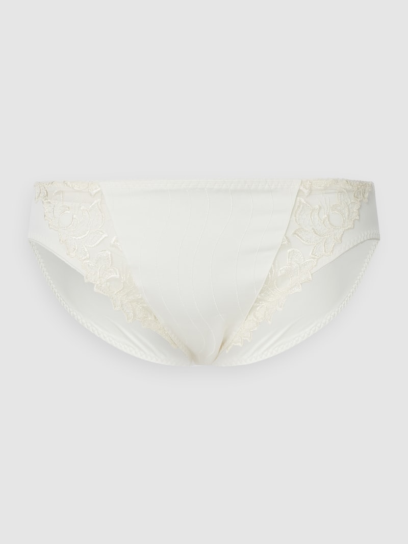 PLUS SIZE Slip mit Kontrasteinsatz Modell 'Deauville' in beige