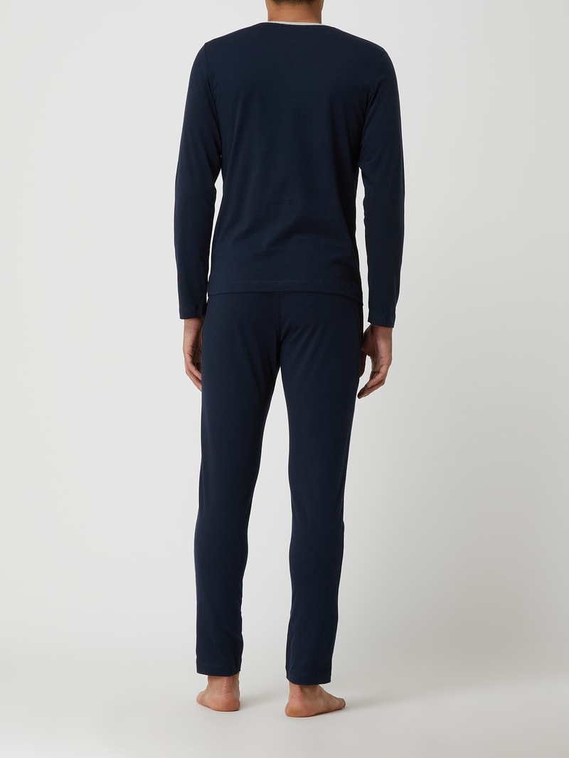 Pyjama aus Baumwolle in marineblau