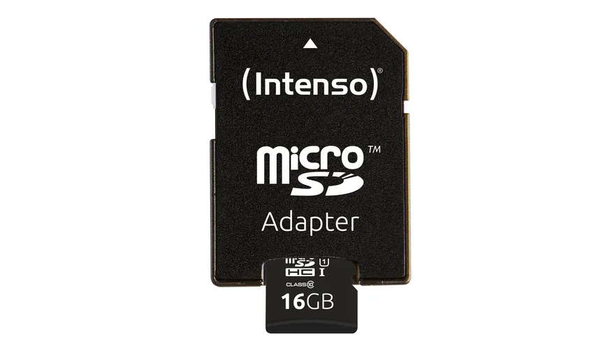 Intenso MicroSDHC 16GB, Class 10, UHS-I, inkl. Adapter