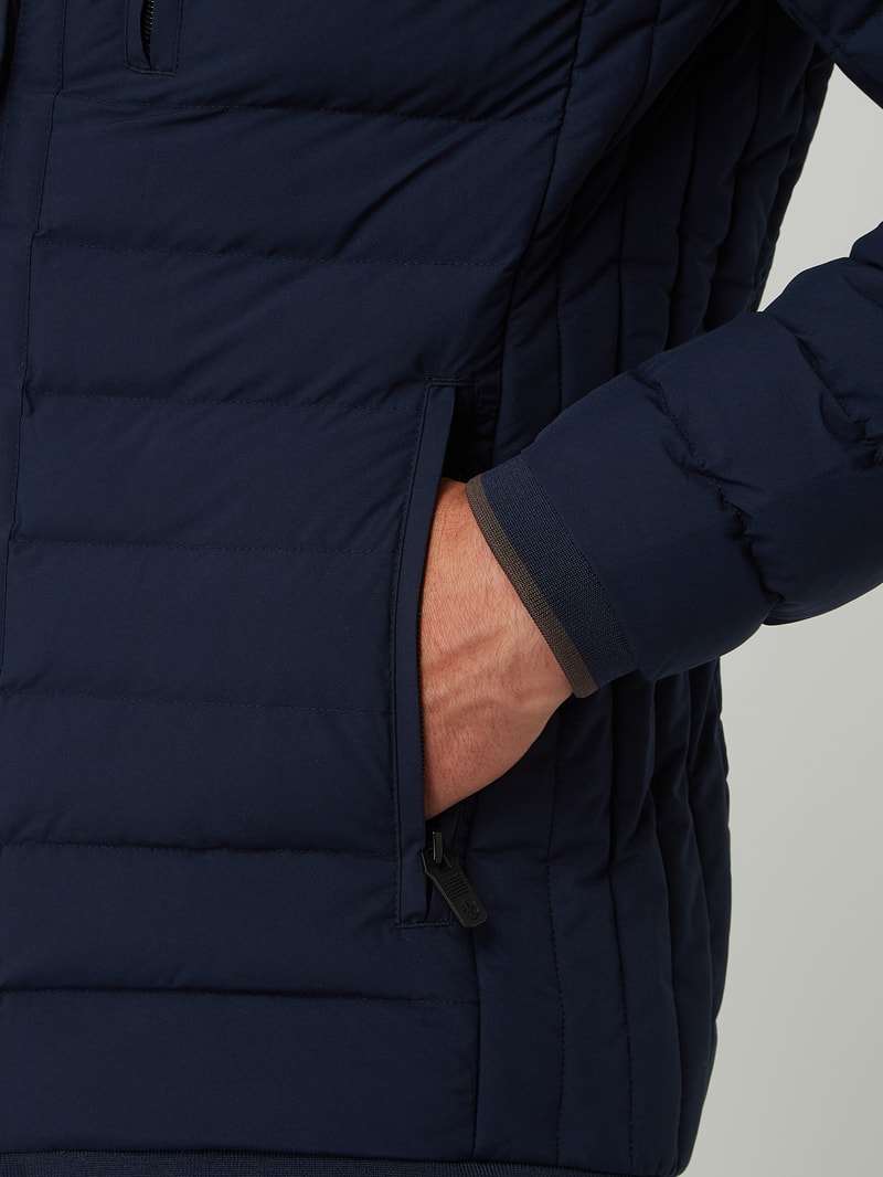 Steppjacke mit Stehkragen Modell 'MOL' in marineblau