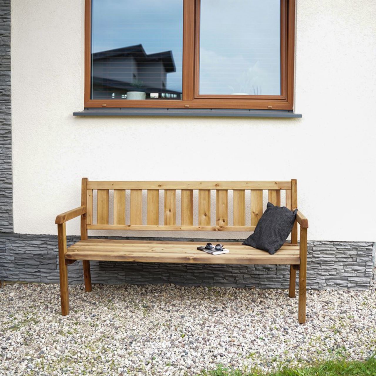 AXI Charlotte Gartenbank aus Holz 170 cm - Braun