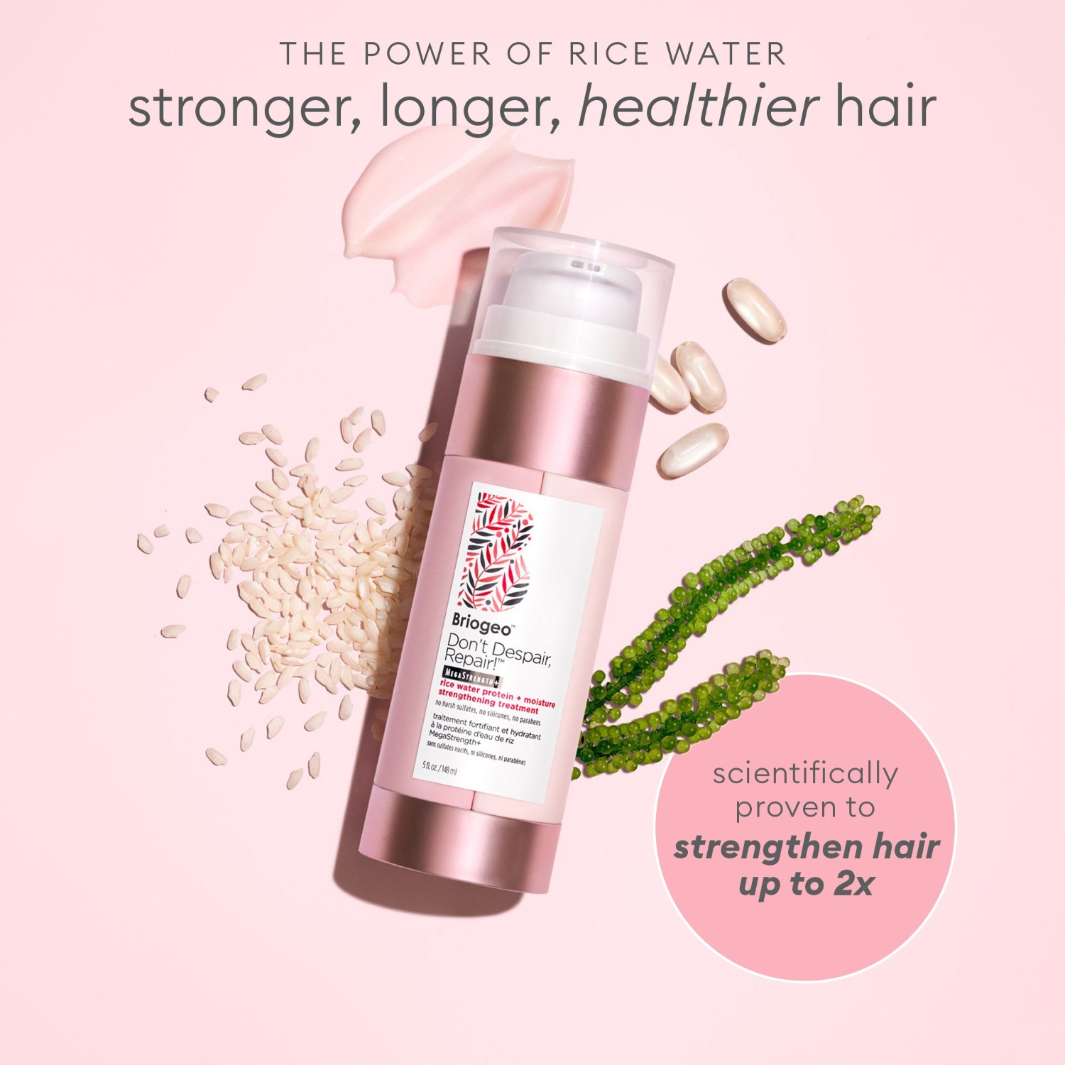 Rice Water Protein + Moisture Strengthening Hair Treatment