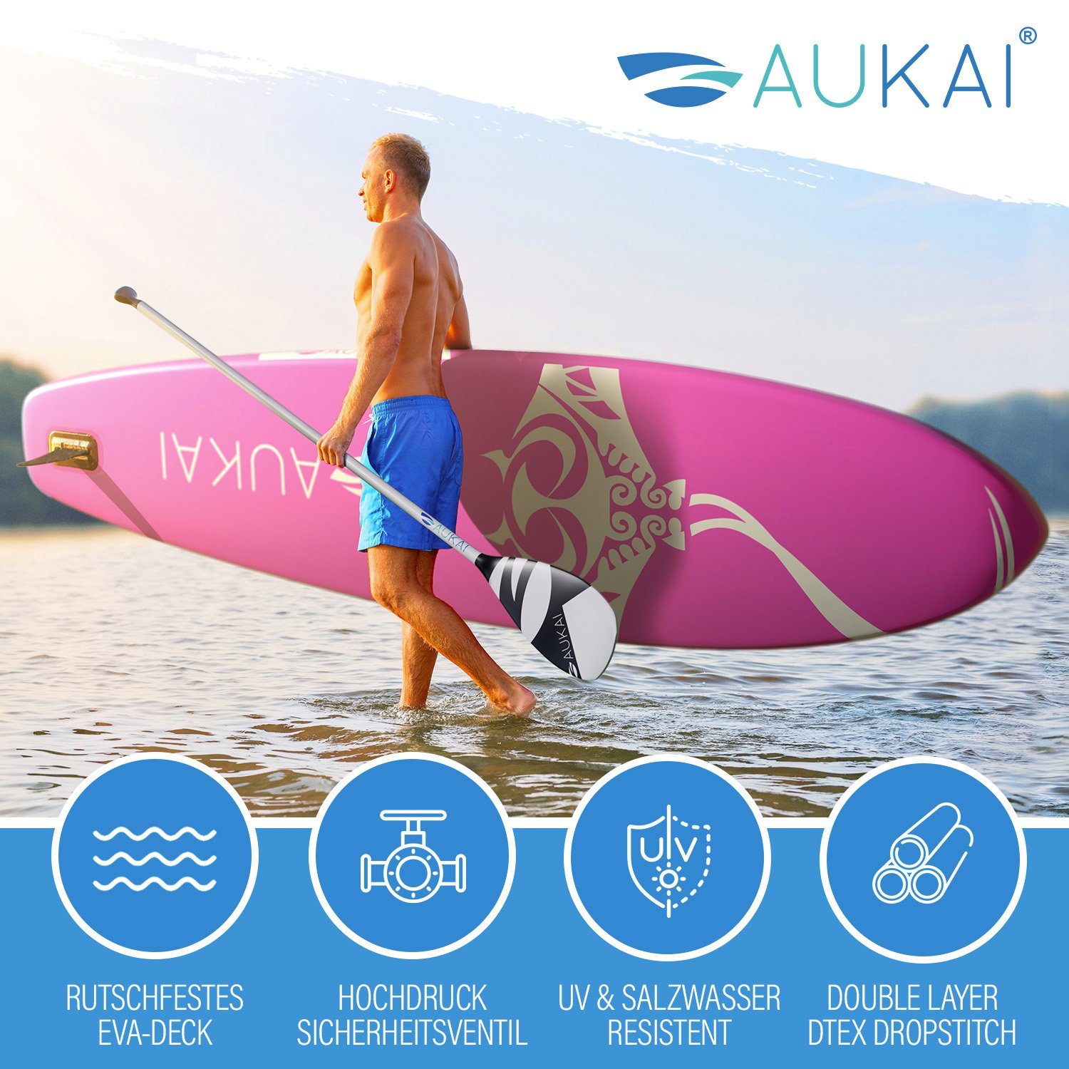 Aukai SUP-Board Stand Up Paddle Board 320cm 