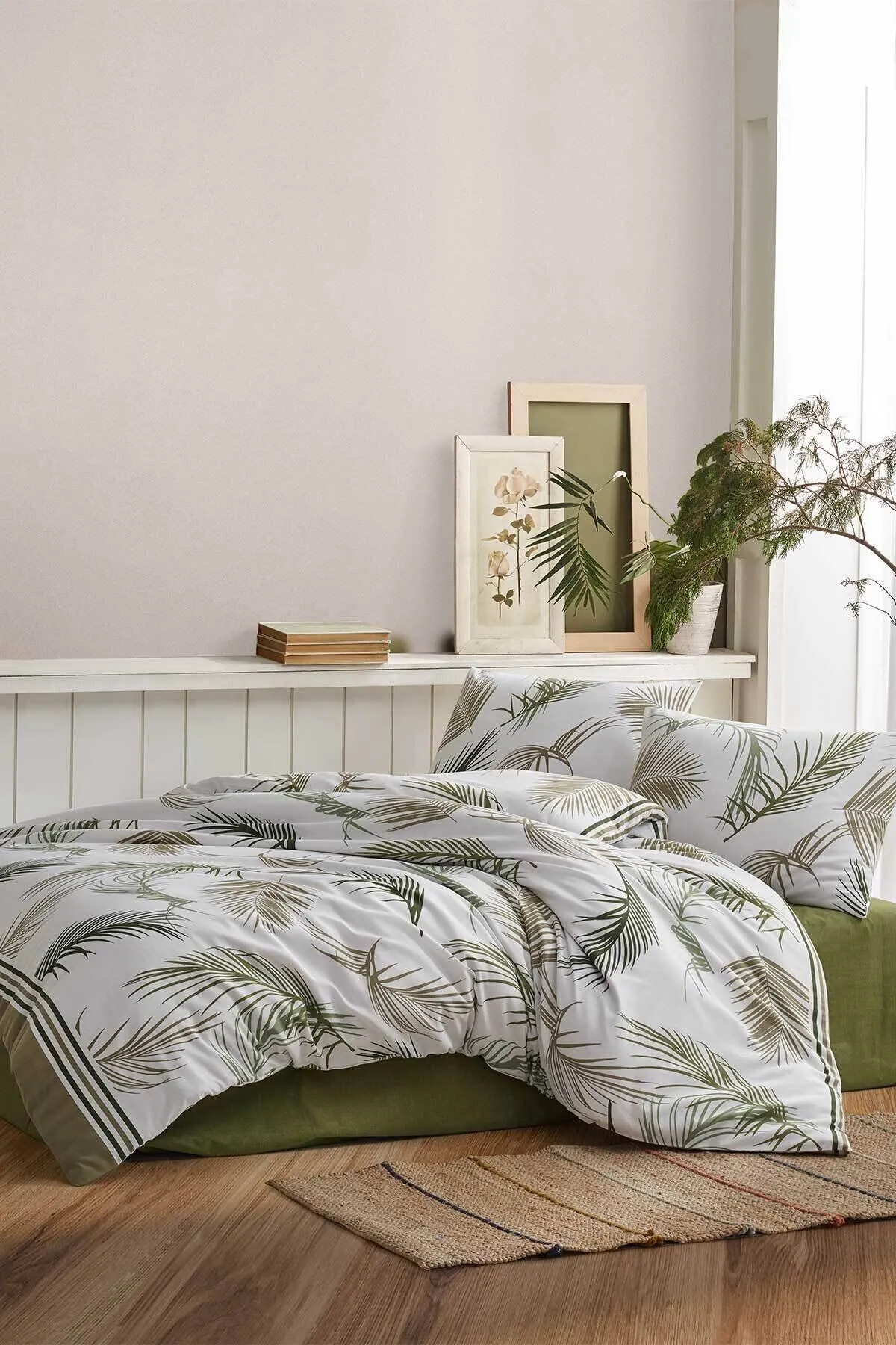 Elart  Bettbezug-Set, Baumwolle, Einzelbett, 3-teilig, Helen Green