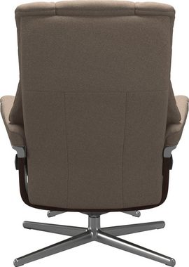 Stressless® Relaxsessel Mayfair (Set, Relaxsessel mit Hocker), mit Hocker, mit Cross Base, Größe S, M & L, Holzakzent Braun