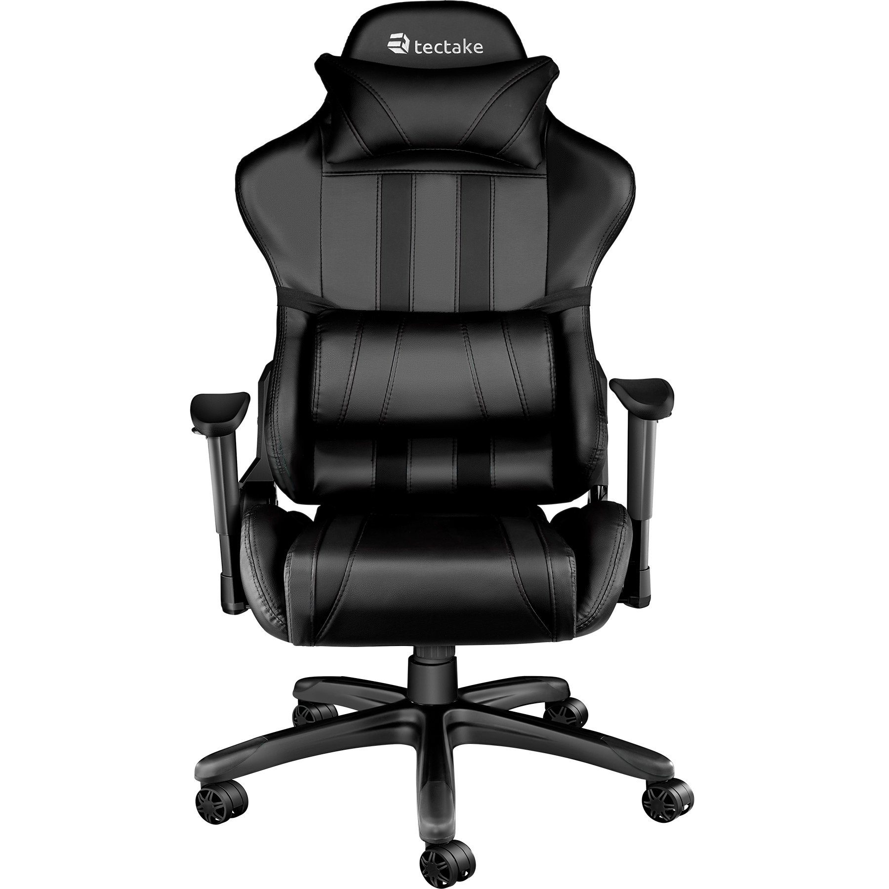tectake Gaming-Stuhl Premium Racing Bürostuhl mit Streifen (1er, 1 St), Rückenlehne bis 105° verstellbar