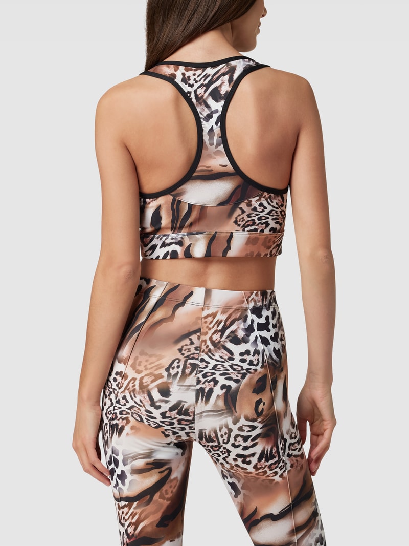 Bustier mit Allover-Muster Modell 'ADRIANNA' in mittelbraun