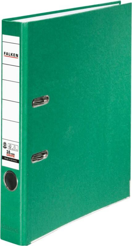 Falken Ordner DIN A4 50 mm Grün 2 Ringe 11286325 Pappkarton, PP (Polypropylen)