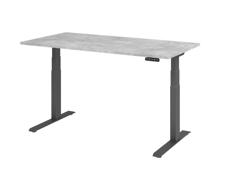 Hammerbacher Sitz-Stehschreibtisch VXDKB16/M/G Grau 1.600 x 800 x 1.290 mm