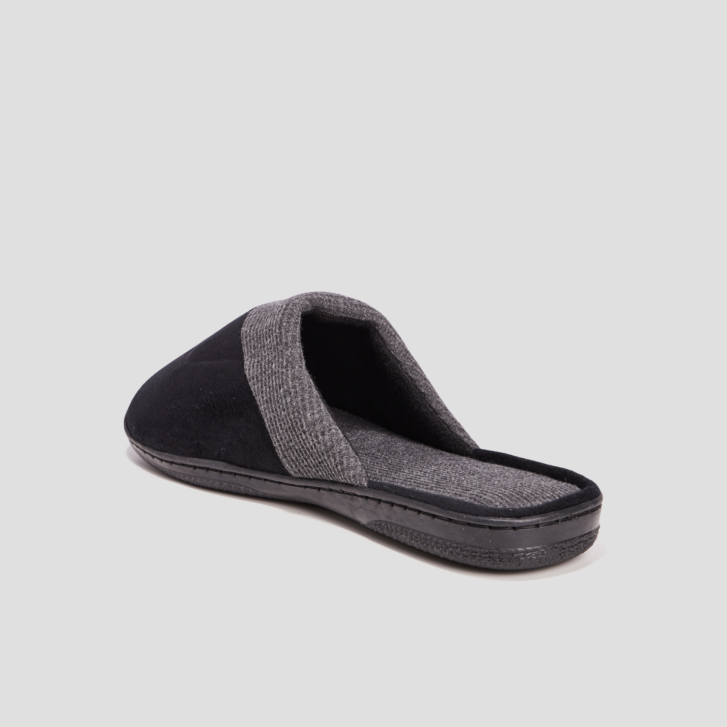 Chaussons mules mémoire de forme noir homme | La Halle